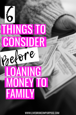 Read more about the article Six Things to Consider Before Loaning Money to Family.